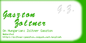 gaszton zoltner business card